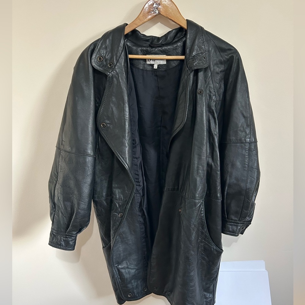 Vintage bagatelle genuine leather coat